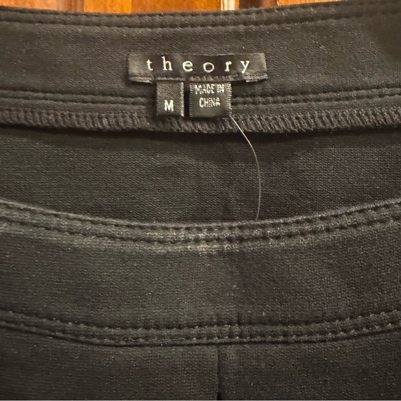 NWT Theory Black Becca Pleated Shift Dress  Size M - Picture 4 of 11